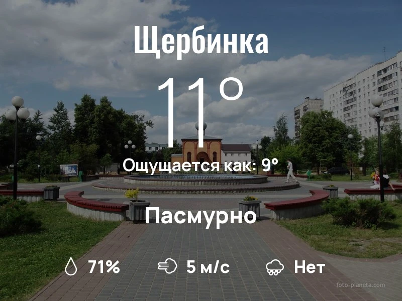 Что с погодой в Щербинке?