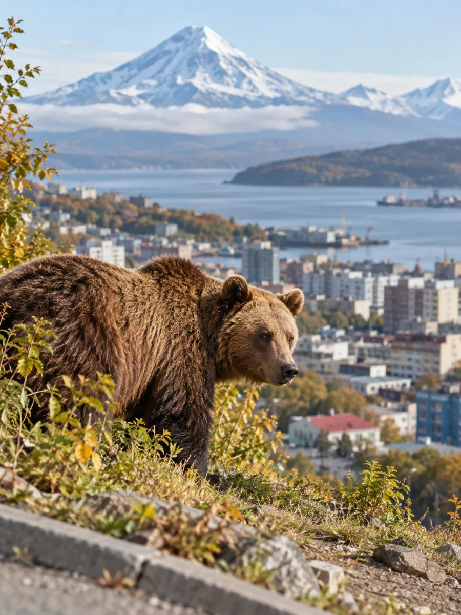 🐻 В Петропавловске-Камчатском сохраняется усиленный режим реагирования на выходы медведей