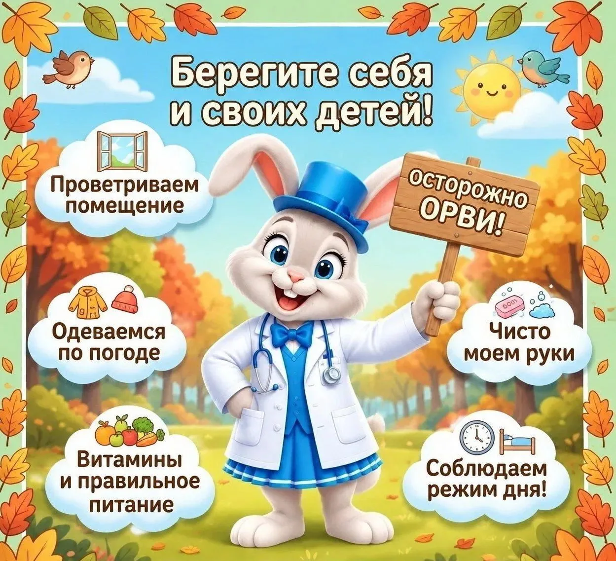 Осень – пора не только ярких листьев, но и ОРВИ. Как защитить ребёнка?