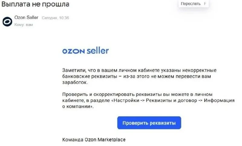 У Ozon тоже начались проблемы с выплатами селлерам?