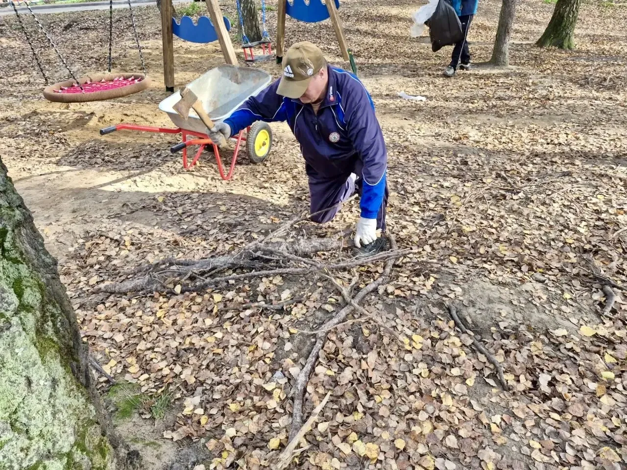 Ежедневная работа по благоустройству территорий 🍂