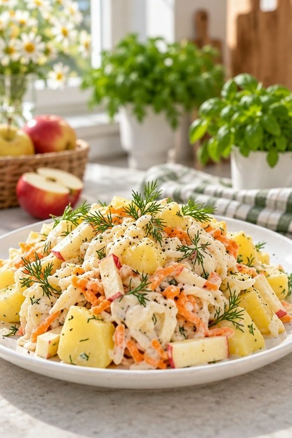 КАРТОФЕЛЬ С ЯБЛОКОМ ПОЛУЧАЕТСЯ НЕЖНЫМ