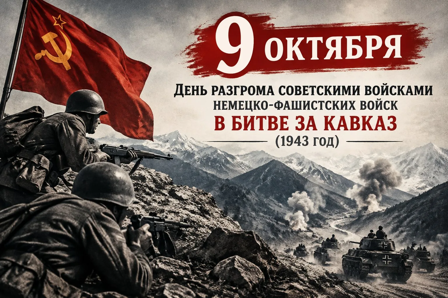 ☝🏻9 октября — важная дата в истории нашей страны: День разгрома советскими войсками не...