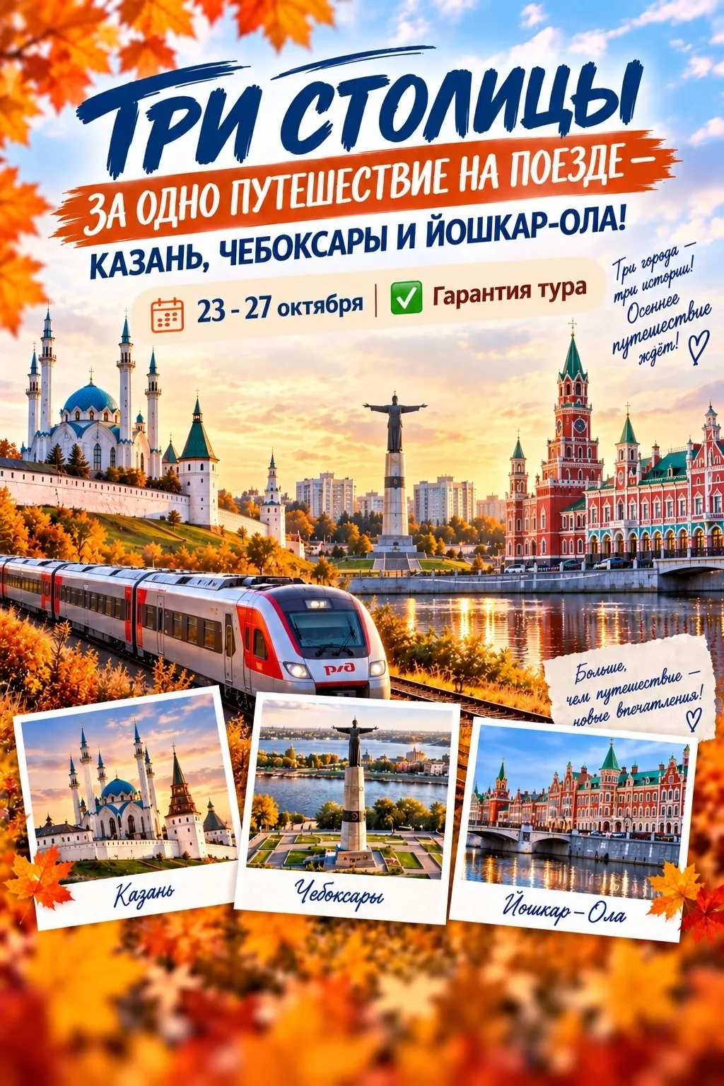🚂ЖД тур из Перми на осенние каникулы
