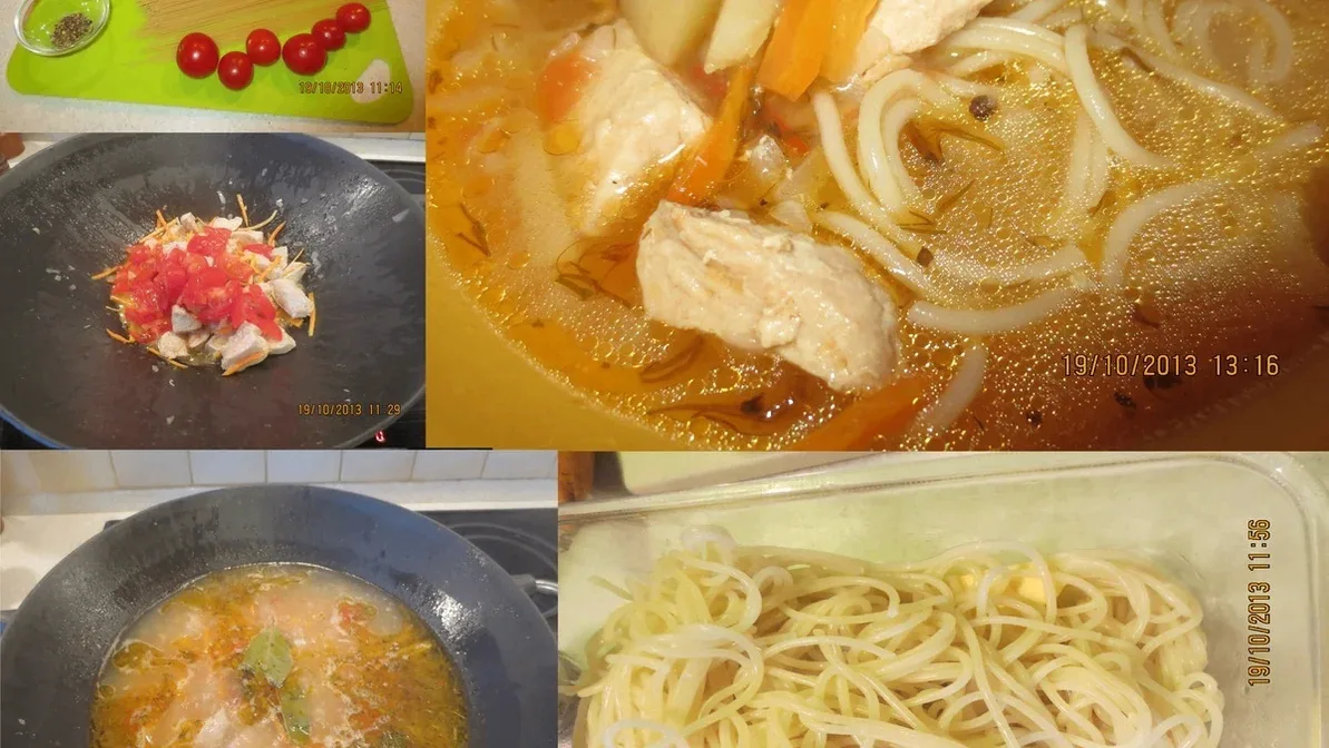 🍜 Лагман с мясом, картофелем и помидорами — с густой овощной подливой. Лапшу отвариваю...