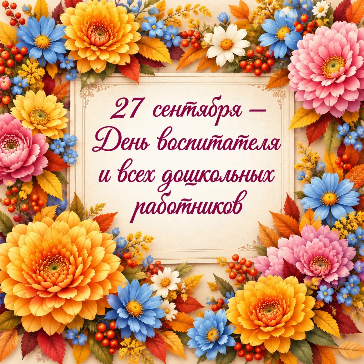 💐 Всех работников дошкольного образования с профессиональным праздником!