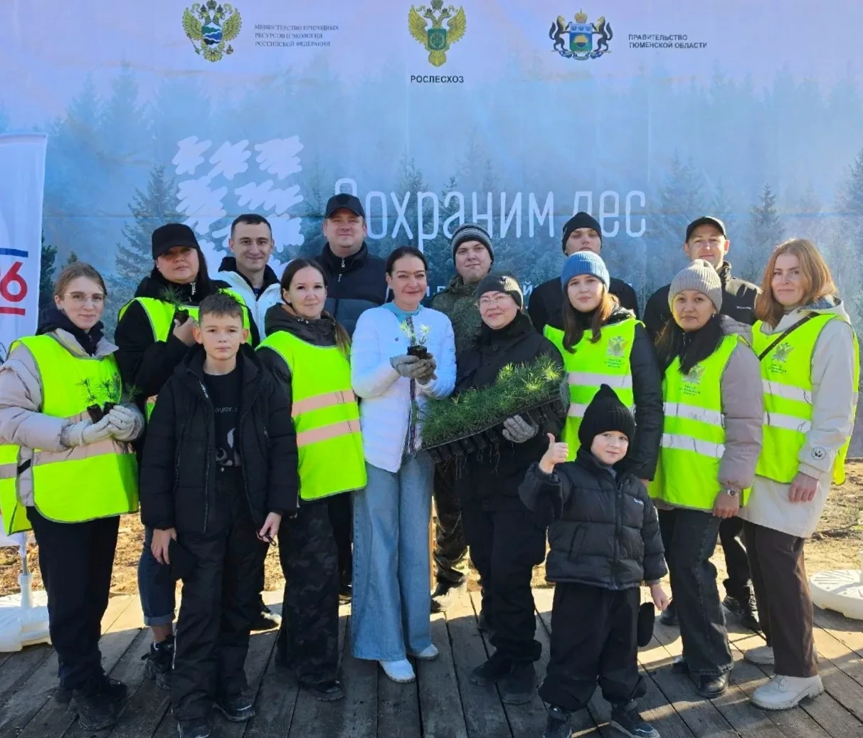🌲 Судебные приставы высадили сосны в тюменском лесничестве