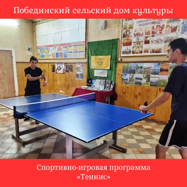 Спортивно-игровая программа «Теннис» проведена в Побединском СДК для подростков 12–17 л...