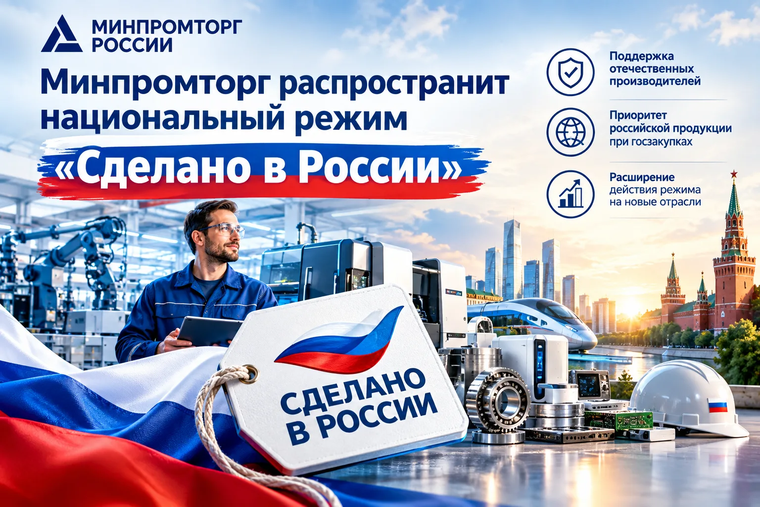 🇷🇺 Национальный режим может затронуть больший спектр промышленных работ.