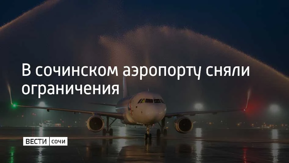 Ограничения на прием и выпуск воздушных судов сняли в аэропорту Сочи в 22:03, сообщили ...
