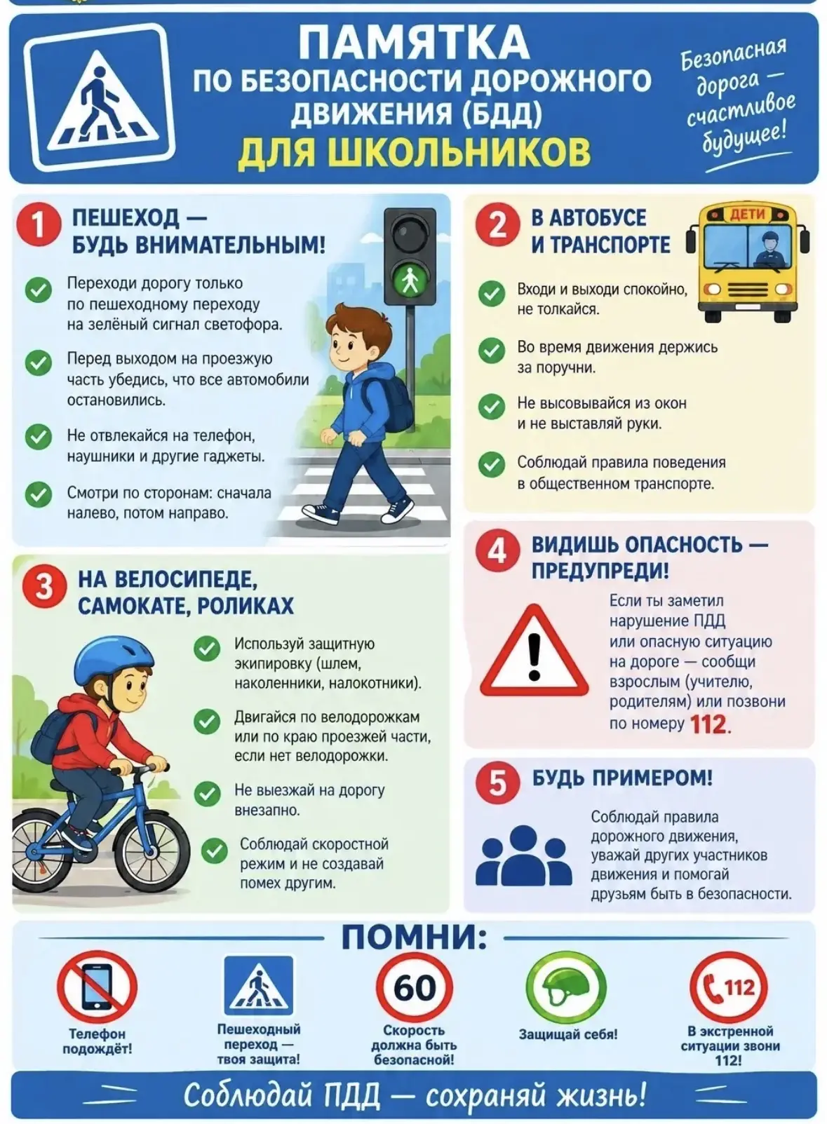 Памятка для юных пешеходов.