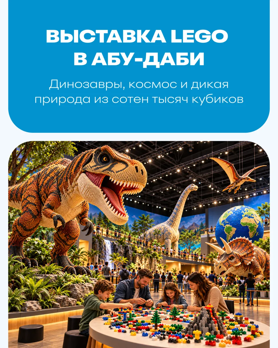 Динозавр из LEGO в Абу-Даби? Да!