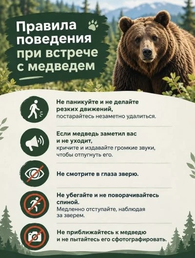 Как вести себя при встрече с медведем