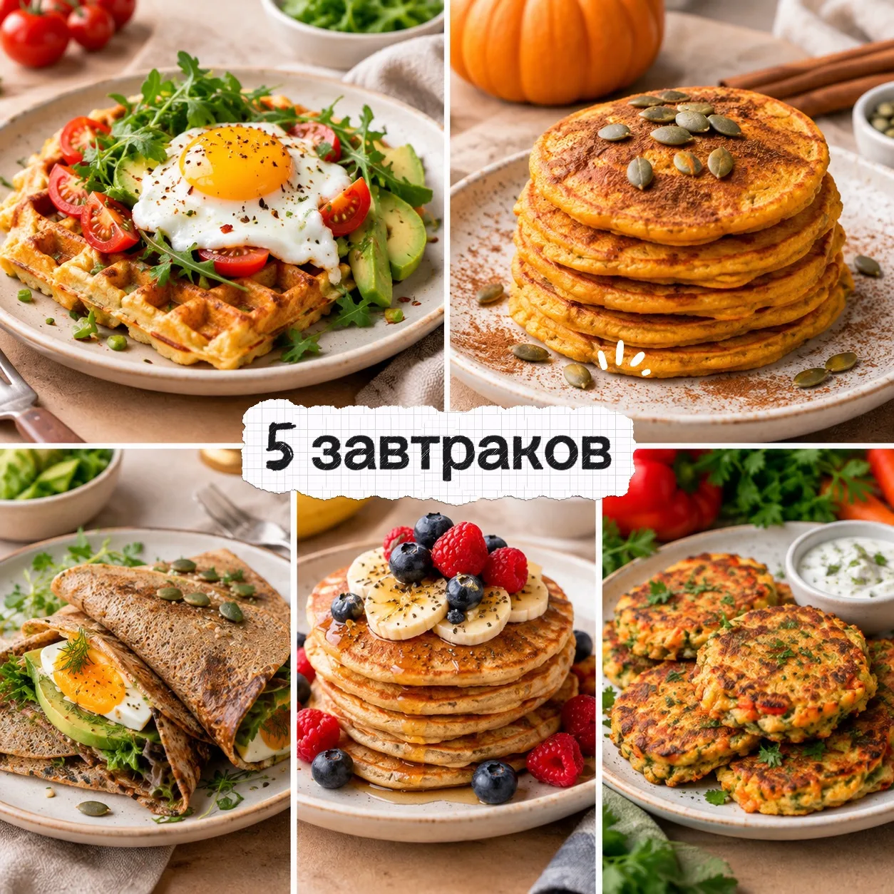 🍳 5 необычных завтраков без глютена и лактозы