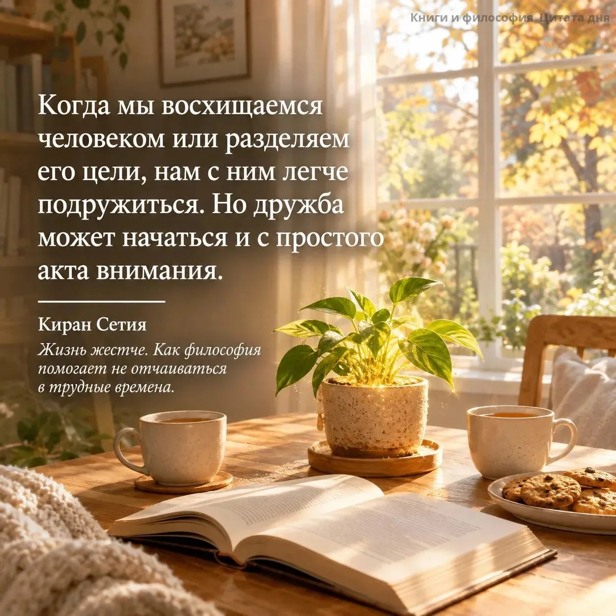 Мы часто думаем, что для дружбы нужны общие взгляды, цели, вкусы. Но Сетия напоминает: ...