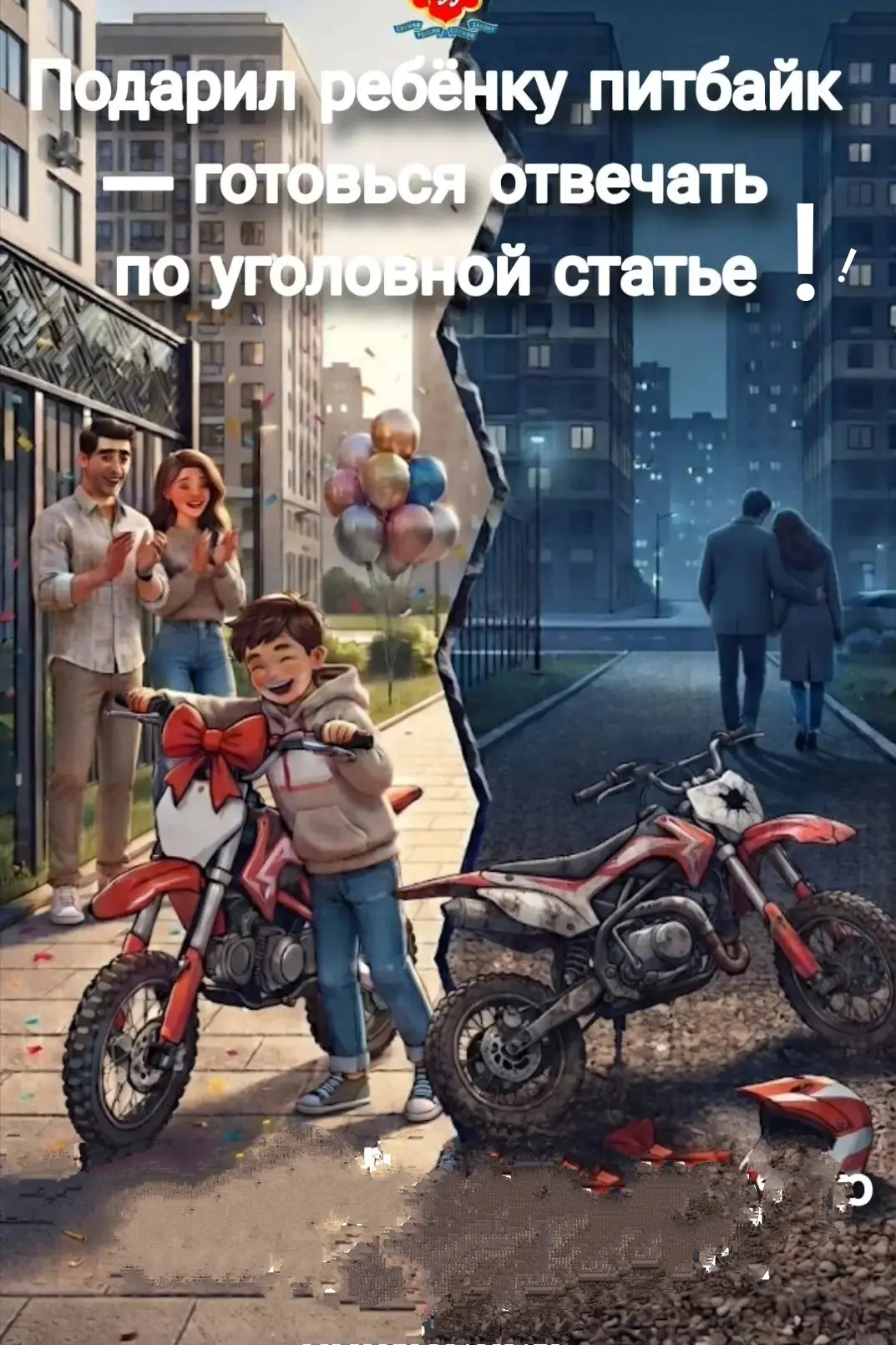 🙅 Подарил ребёнку питбайк — готовься отвечать по уголовной статье !