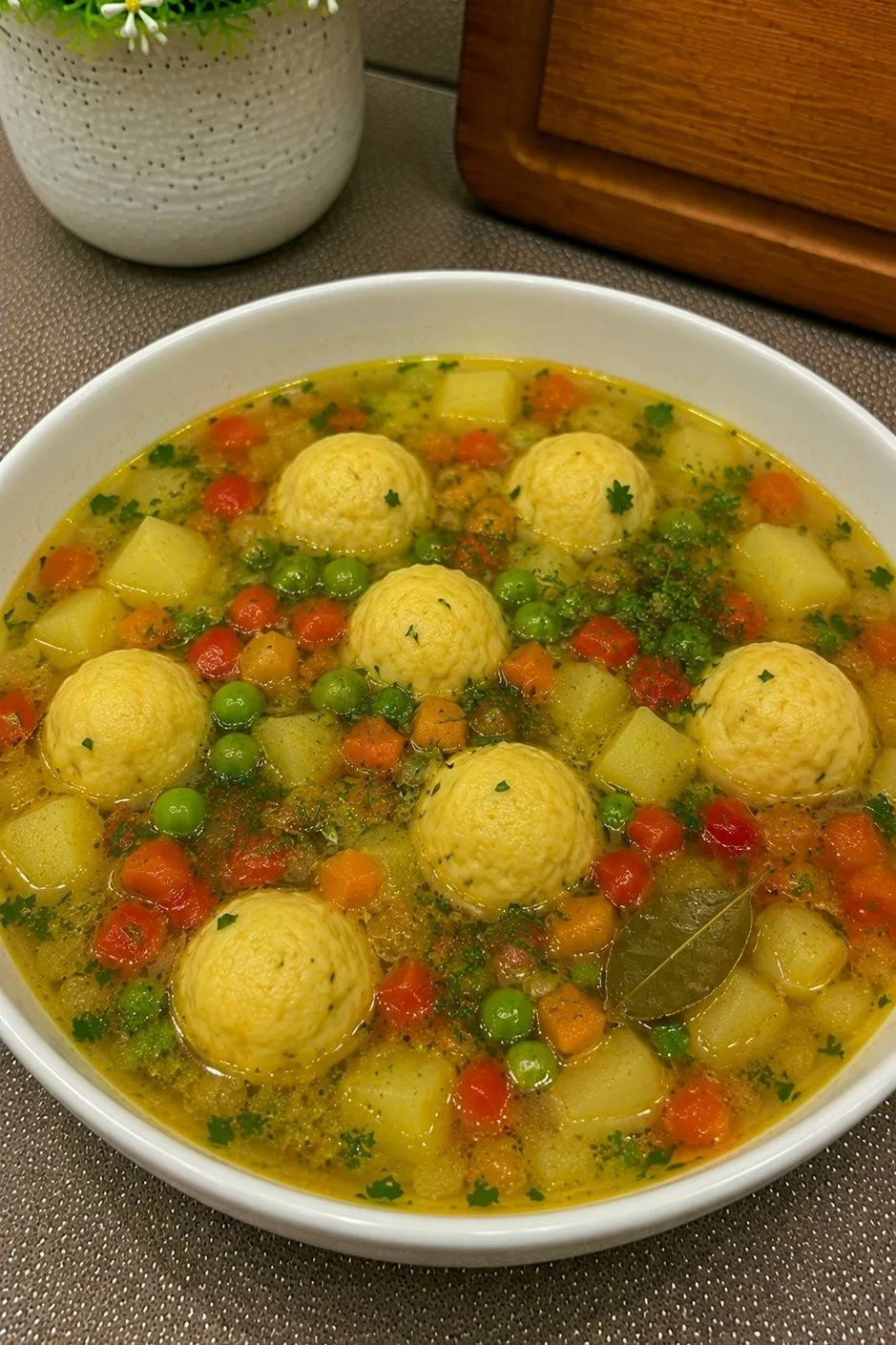 ЛЁГКИЙ СУПЧИК С ОВОЩАМИ И СЫРНЫМИ ШАРИКАМИ