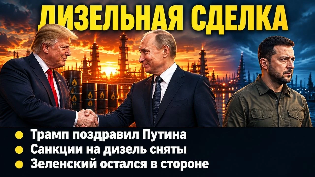 Трамп поздравил Путина, снял санкции и проигнорировал Зеленского. Дизельная сделка как ...