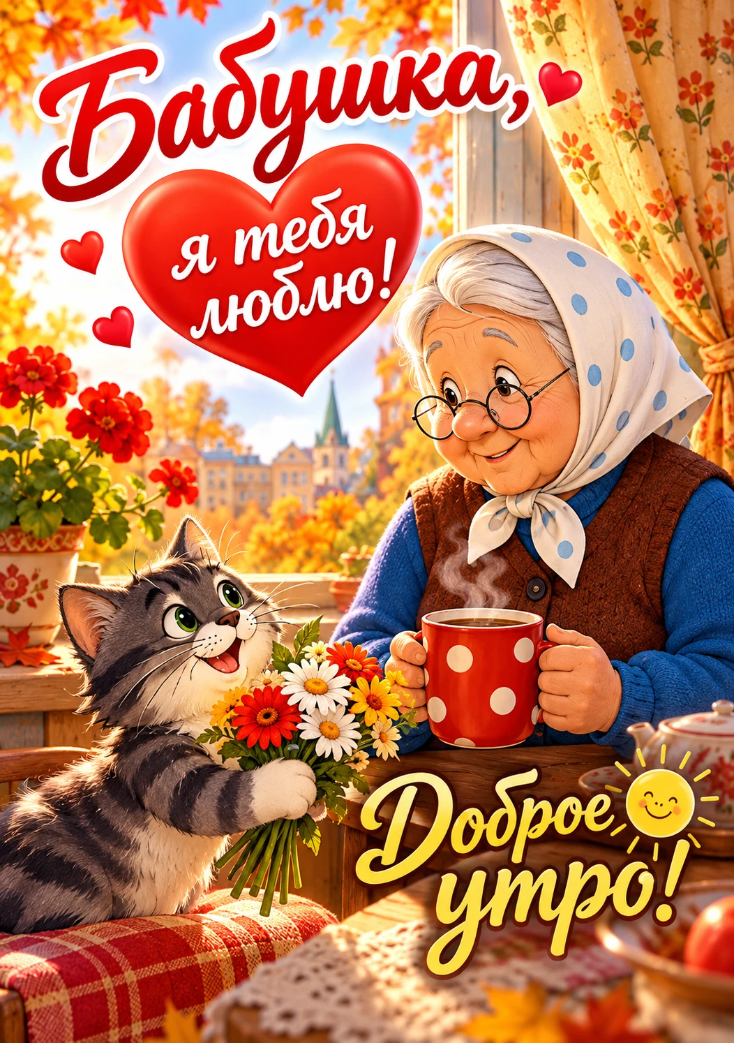 ☕ Доброе утро, Бабушка! 🌺