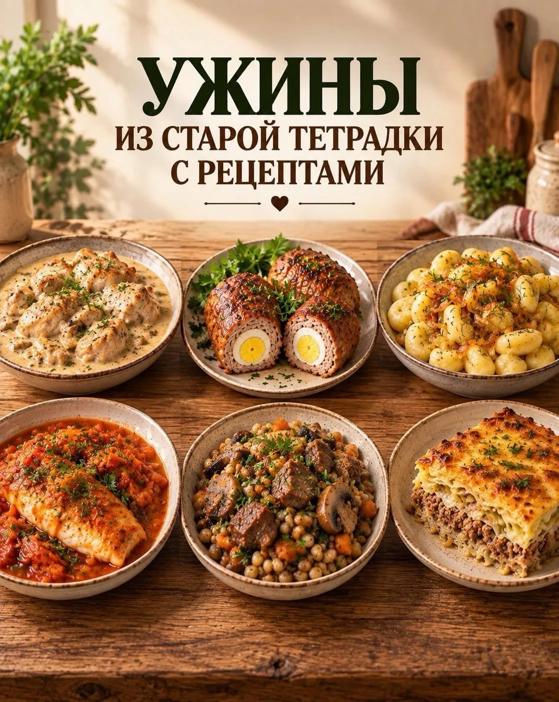 📓Ужины из старой тетрадки с рецептами