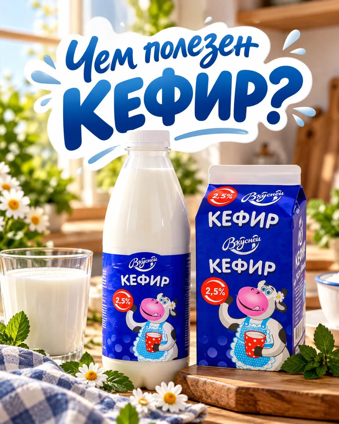 🥛 Чем полезен кефир?