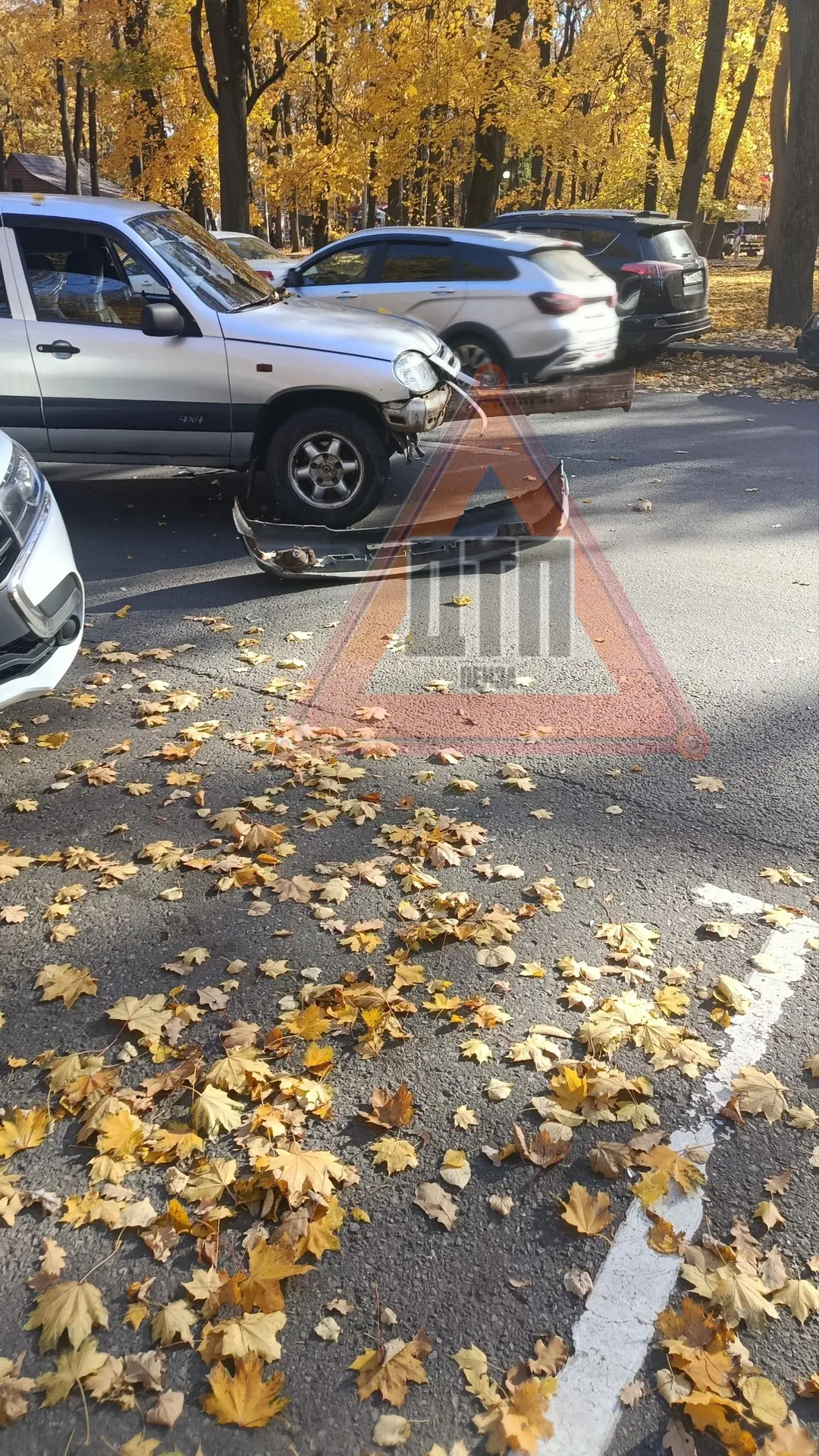 Пробка у Олимпийской аллеи из-за аварии