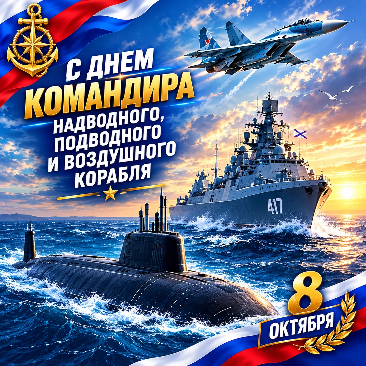 Глава ЗАТО Видяево Ольга Патраманская поздравила командиров надводного,  подводного  и ...