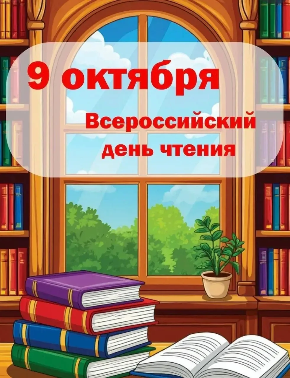 📘 9 октября — День чтения: почему это важно и что почитать вместе с семьёй 📘