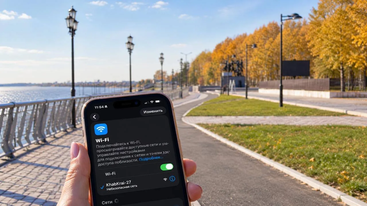 Бесплатный Wi-Fi вновь заработал на Набережной Комсомольска