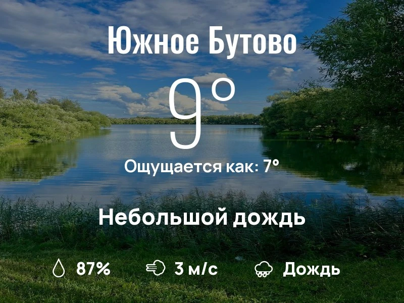 Что с погодой в Южном Бутово?