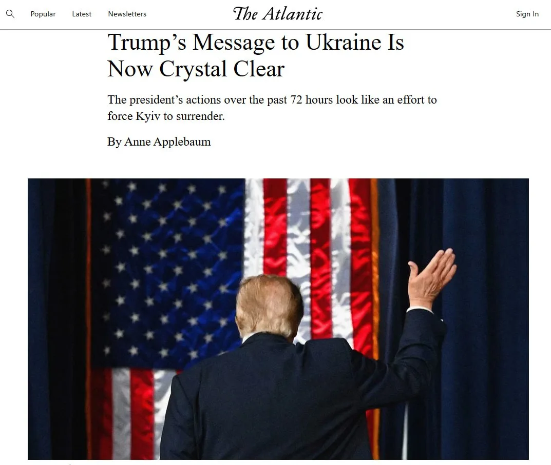 ❗️Трамп, возможно, хочет заставить Украину капитулировать, чтобы приступить к накопивши...