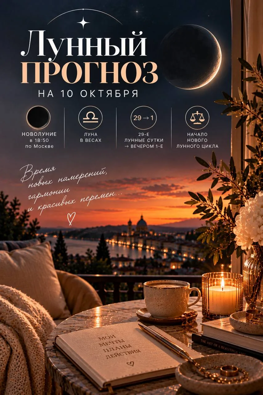 🌙 ЛУННЫЙ ПРОГНОЗ | 10 ОКТЯБРЯ