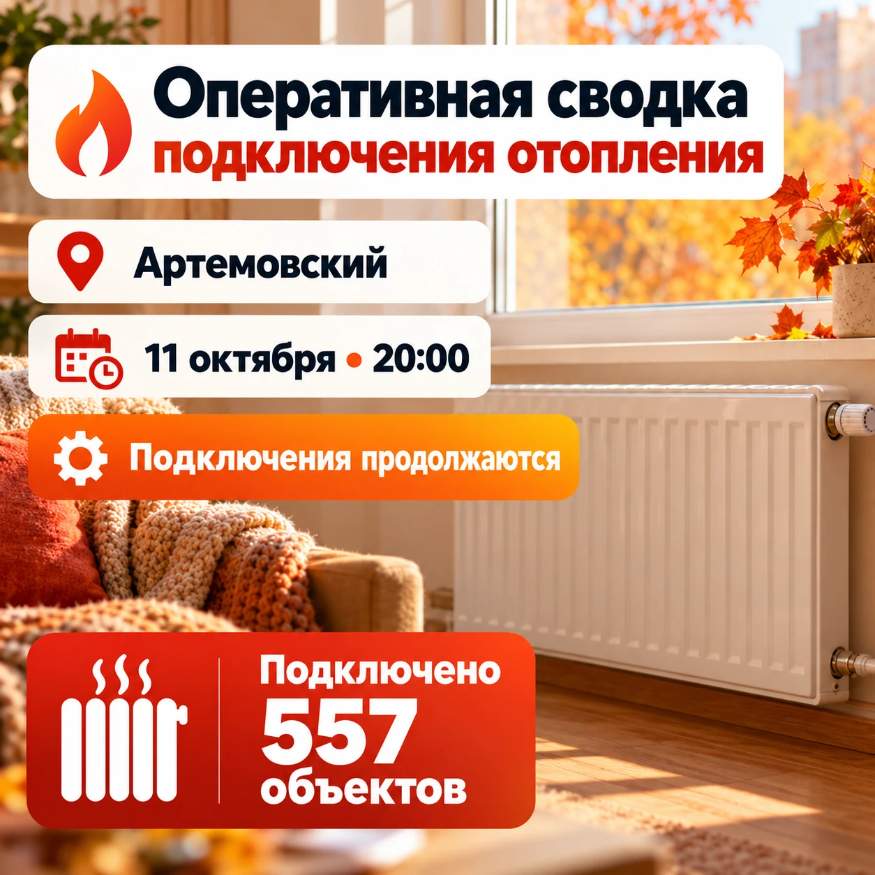 Отопительный сезон: обновление на 20:00.