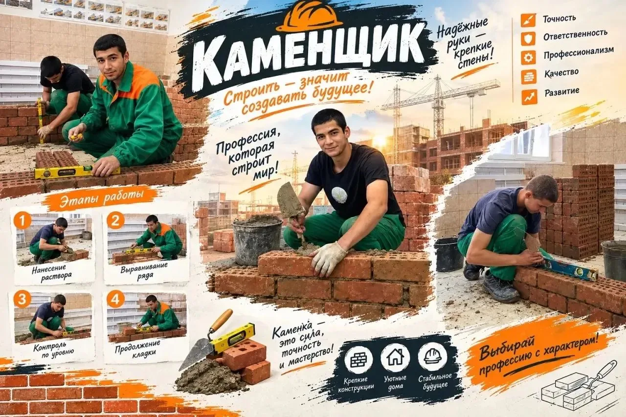 🧱 Профессия каменщик: строим не просто стены — строим мир вокруг себя!
