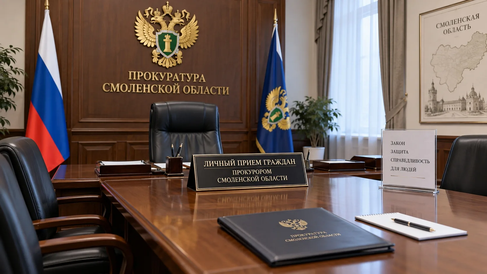 29 октября в 11:00 прокурор Смоленской области проведёт личный приём граждан в Рославле.