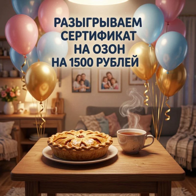 🎉 Розыгрыш: дарим сертификат на 1500 ₽ на Ozon!