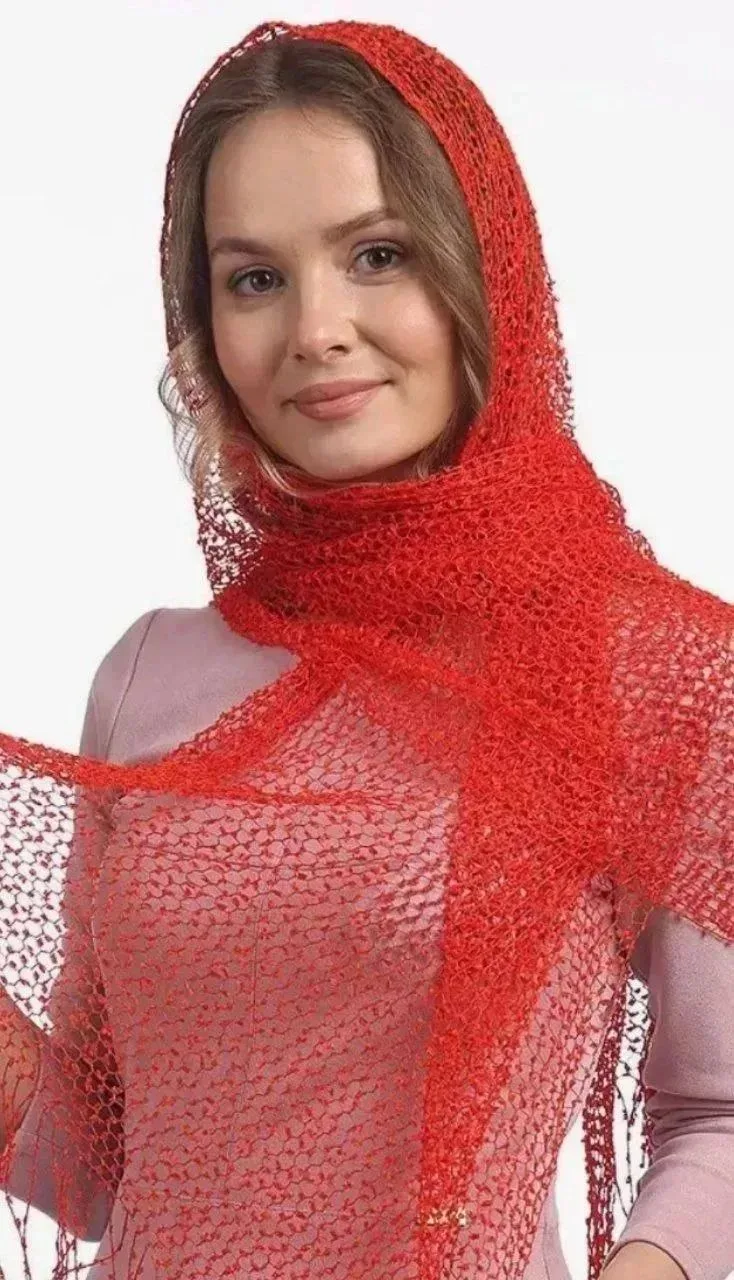 Шарф - сетка (не спадает с головы)