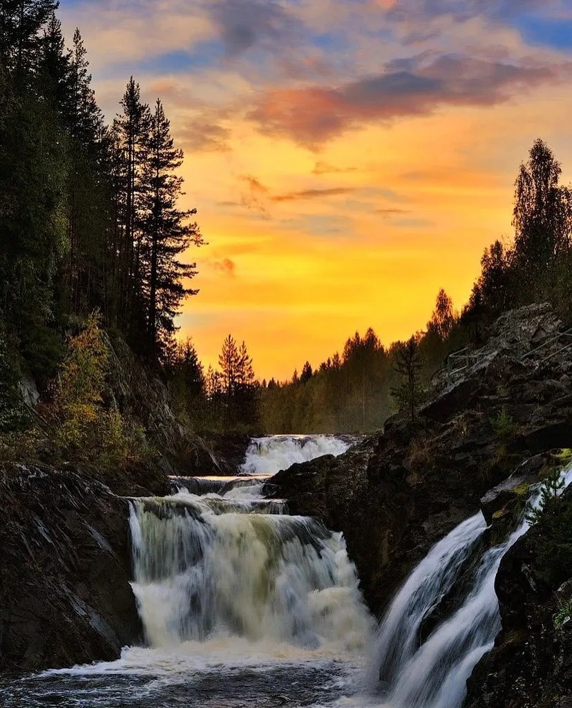 Водопад Кивач — главный каскад Карелии ❤︎