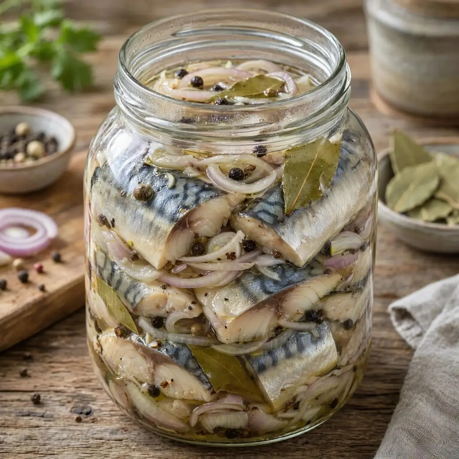 Пряная маринованная скумбрия