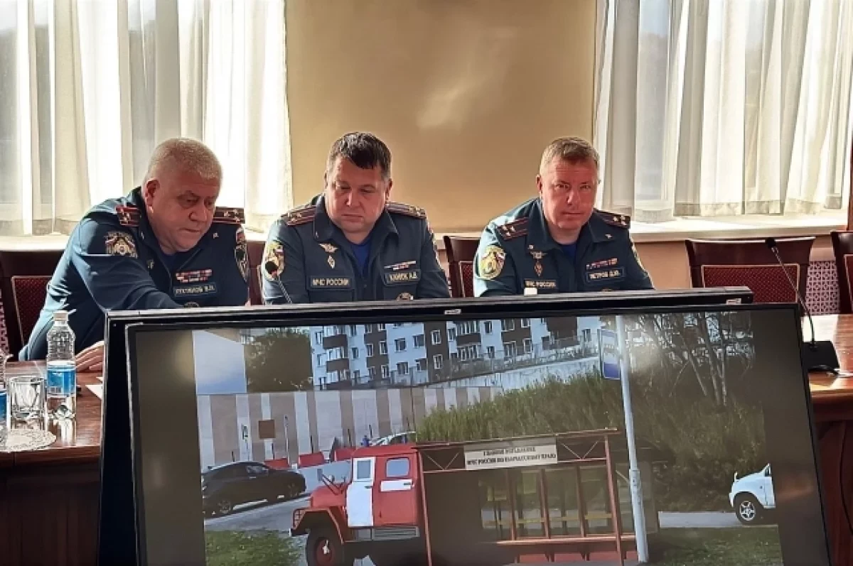 Остановка в виде пожарной машины появится в центре Петропавловска