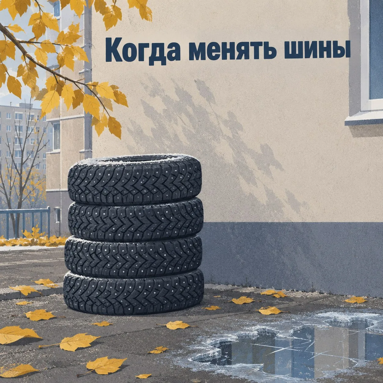 Осенью перед владельцами машин встаёт вопрос: когда менять шины. Одни ставят зимние, ед...