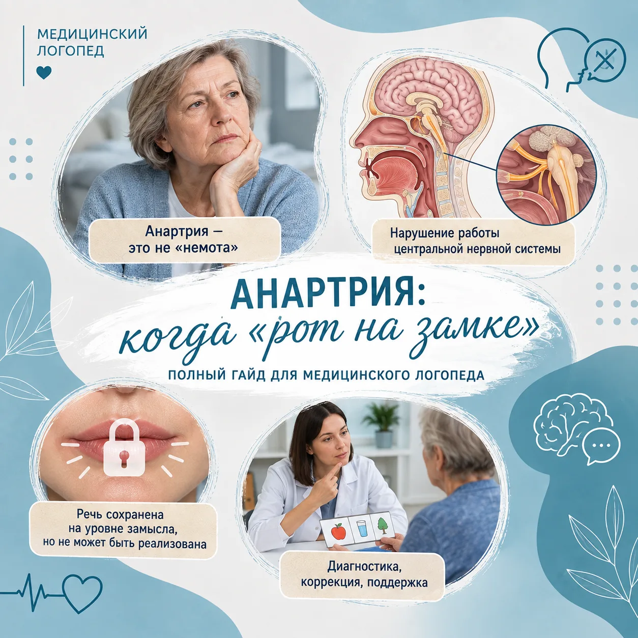 «Анартрия: когда «рот на замке». Полный гайд для медицинского логопеда» 🩺🗣