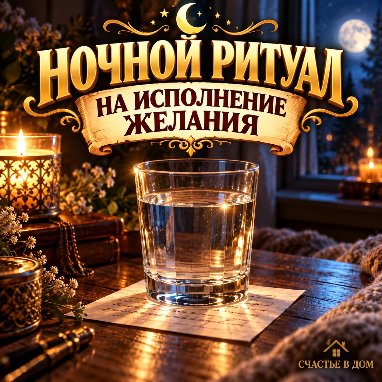 🌙 НОЧНОЙ РИТУАЛ НА ИСПОЛНЕНИЕ ЖЕЛАНИЯ