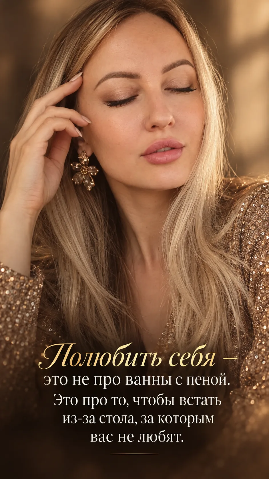 Любить себя это не про пену в ванне. Это когда ты читаешь стол...видишь, что ставки не ...