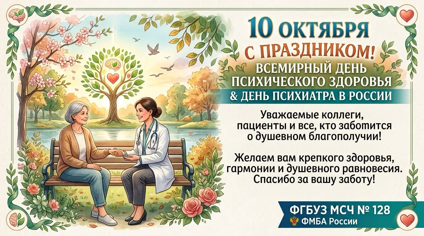 🌍 10 октября - День психиатра в России. Всемирный день психического здоровья.