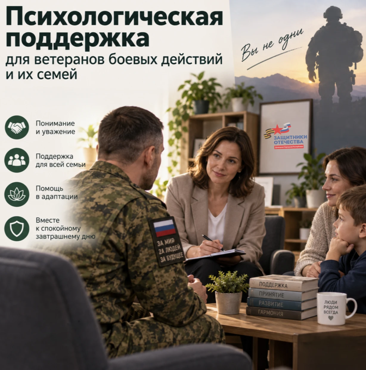 Возвращение к мирной жизни требует не только физического восстановления, но и психологи...