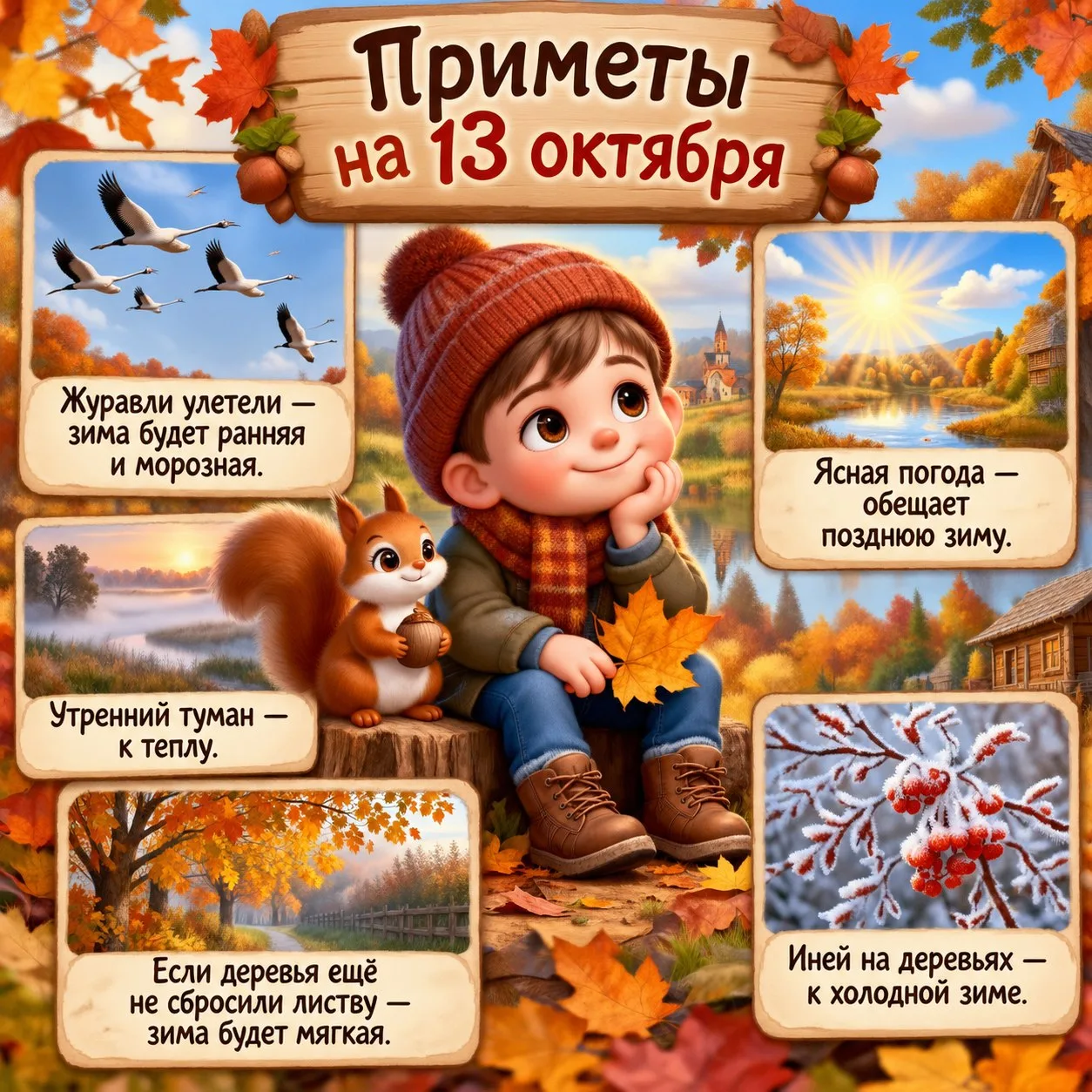 Осенние приметы на 13 октября: какой будет зима? 🍂