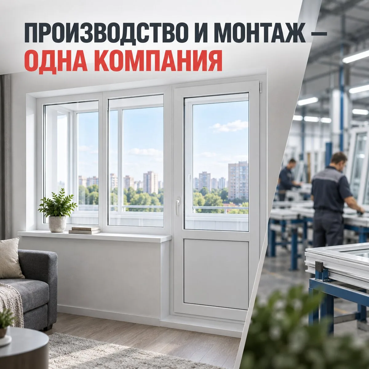 Балконный блок с дверью — расчёт с установкой