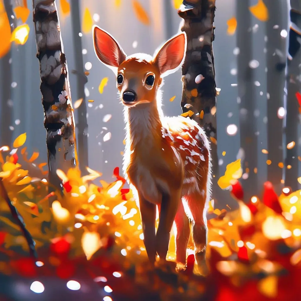 🍂🦌 «Оленёнок и листопад» в изо-студии «Волшебные краски» 🎨