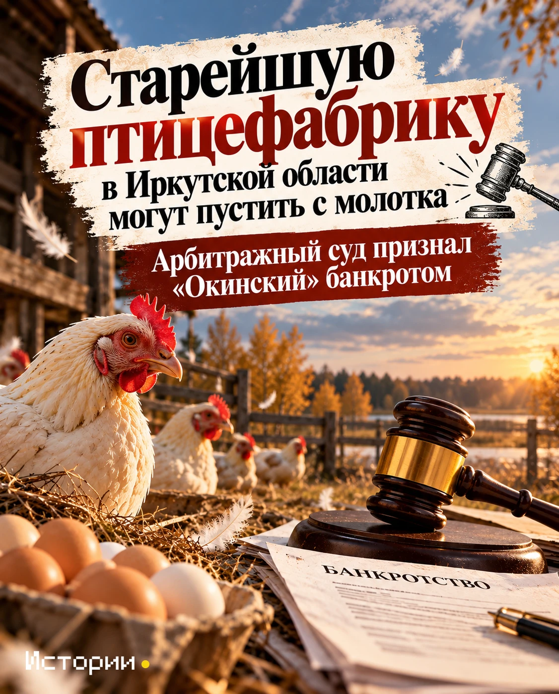 Старейшую птицефабрику Приангарья признали банкротом — инвестора искали четыре месяца и...